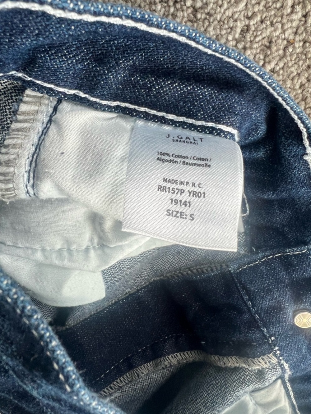 J. Galt Wide-Leg Cargo Jeans for Women in Dark Blue Small Like New - Picture 8 of 11